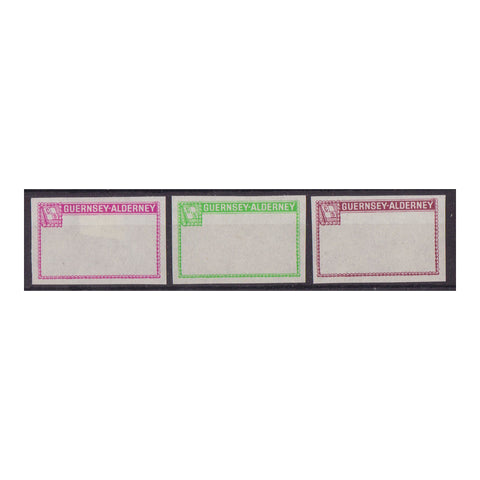 GB Alderney 1962-68 Border proofs (3 different).