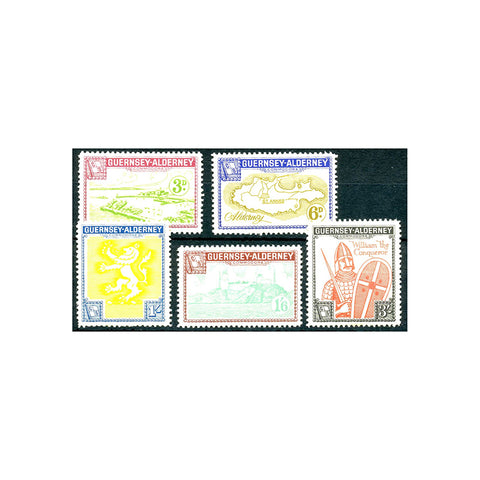 Alderney 1963 Definitive set, u/m. AC6-10