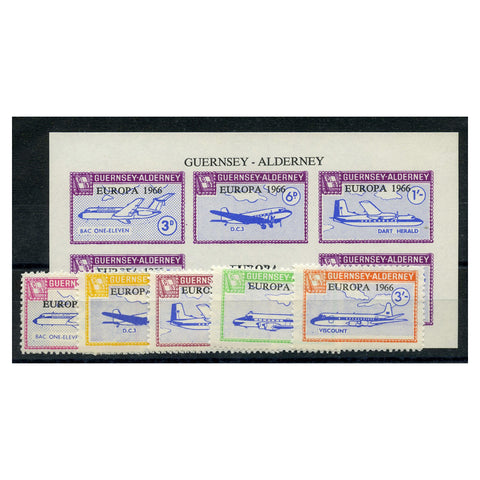 GB Alderney 1966 Europa (aircraft), u/m. AC70-74+AC75