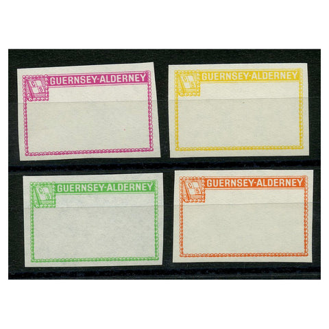 GB Alderney 1966-67 Aircraft (less 1/-) IMPERF border proofs, mint. AC70-81 (range)