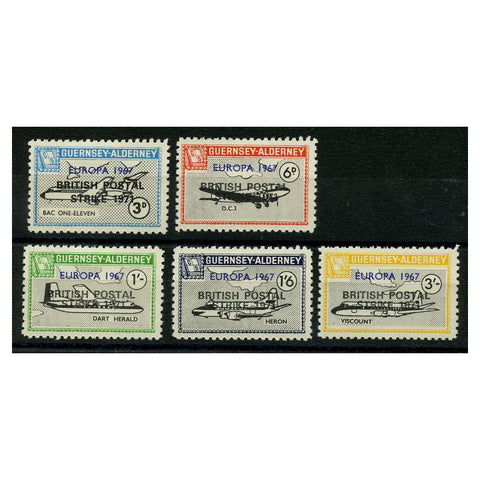 GB Alderney 1971 Europa (1967) - postal strike ovpt, fresh mtd mint. AC82PS-86PS