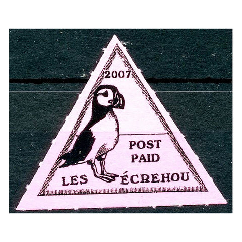Les Ecrehous 2007 PP Puffin triangular, rouletted, u/m. LE2