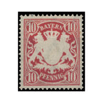 Bavaria 1888-1900 10pf Carmine, fine lightly mtd mint. SG111