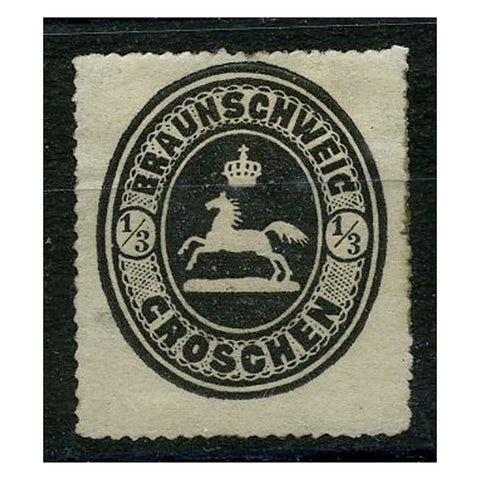 Brunswick 1865 1/3gr Black, fine mtd mint. SG28