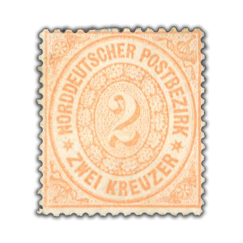Germany 1869-70 2kr Orange, southern district, fresh mtd mint, SG32. Minute gum thin.