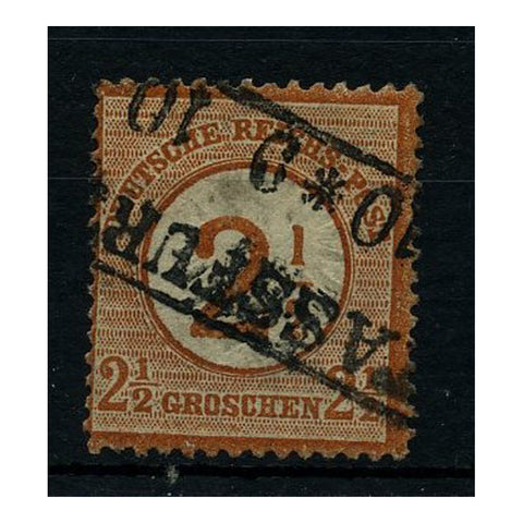Germany 1874 2.5gr Orange-brown, fine used. SG29