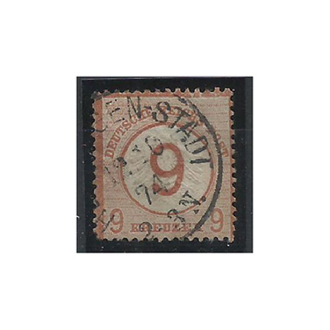 Germany 1874 9kr with thin, g/u Cat.£700 SG30