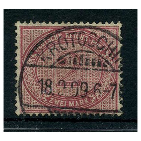 Germany 1899 2m Red-lilac, used with 'Krotoszyn (Poland) cds. SG38e