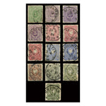 Germany 1880-87 Definitive set, generally good to fine used, many additional shades. SG39-44+