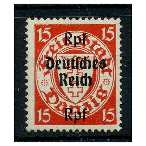 Germany 1939 15rpf Surcharge on Danzig definitive, u/m. SG710