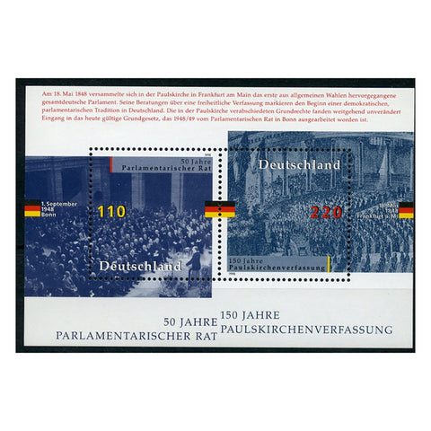 Germany 1998 Parliamentary anniversaries, u/m. SGMS2849
