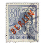 Germany 1949 80pf Grey-blue, red Berlin ovpt, fine cds used, SGB32.