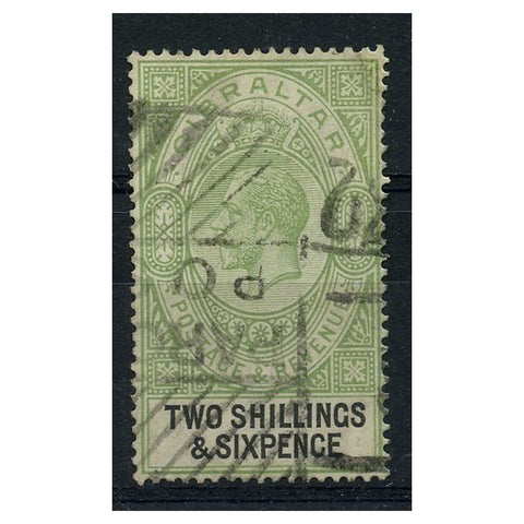 Gibraltar 1925-32 2/6d Green & black fine cds used. SG104