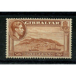 Gibraltar 1938-51 1d Yellow brown, perf 13_, wmk upright, mtd mint, gum tone. SG122a