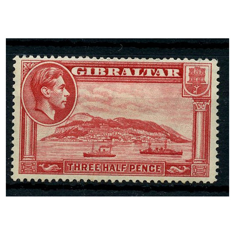 Gibraltar 1938-51 1½d Carmine, Perf 14, mtd mint. SG123