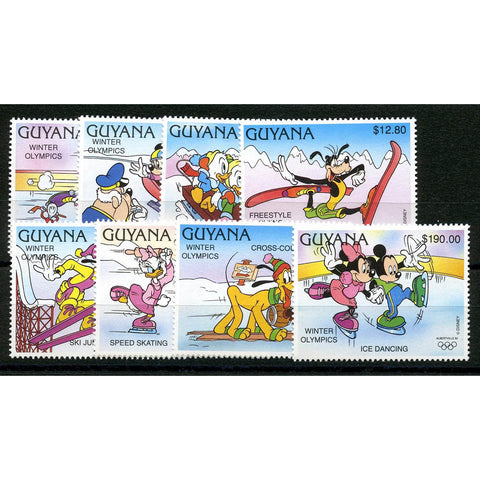 Guyana 1991 Disney - Winter Olympics, u/m. SG3246-53