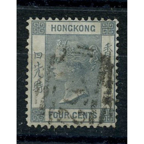 Hong Kong 1863-71 4c Grey, fine used, couple of pulled perfs. SG9