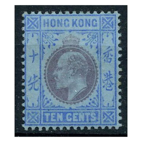 Hong Kong 1903 10c Purple & Blue/blue (CA) fine fresh mtd mint. SG67