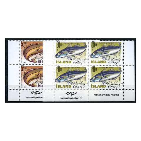 Iceland 2001 Fish (4th series) u/m. SG983-84 x 4 blocks