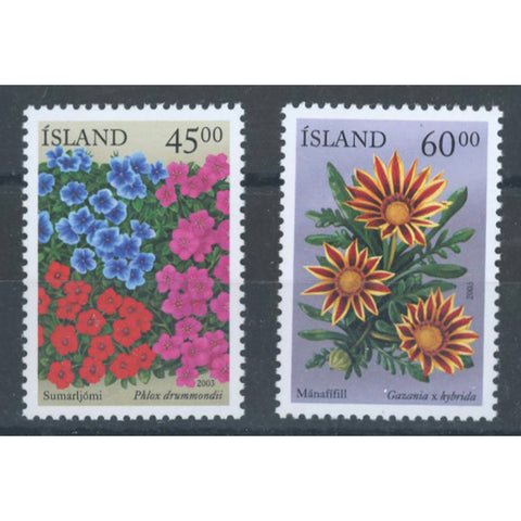 Iceland 2003 Summer Flowers, u/m. SG1040-41