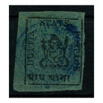 India (Duttia) 1897-98 1/2a Black / green, val in 2 groups, 4 margins, fresh mint as issued. SG8b