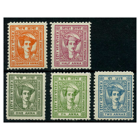 India (Indore) 1940-46 Part set 1/2a-2a, fresh mtd mint. SG36-40