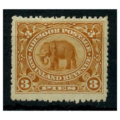 India (Sirmoor) 1894-95 3p Orange-brown, fresh mtd mint. SG22