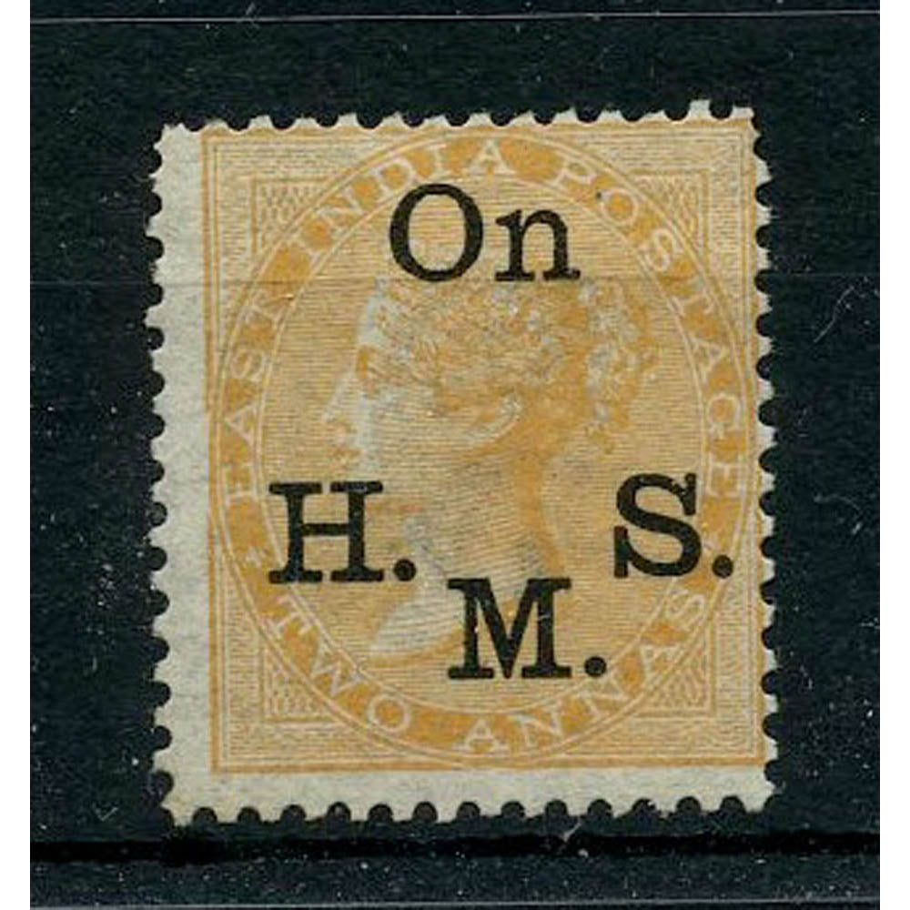 India 1874 82 2a Orange mint no gum toned corner. Cat. 85