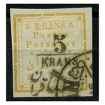 Iran 1902 5k on 5k Yellow, cds used. SG210