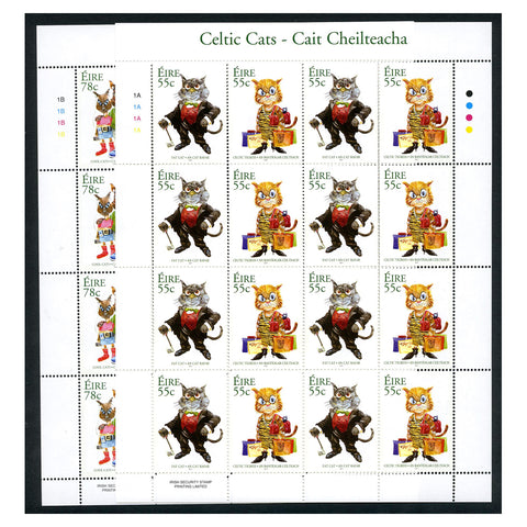 Ireland 2007 Celtic Cats, u/m. SG1868-71 x 8 sheetlets