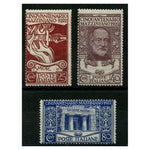 Italy 1922 Mazzini set fine mtd mint. SG126-28