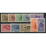 Dodecanese Is 1932 Garibaldi postage set for Calino, lightly mtd mint, minute gum tone. SG89-98