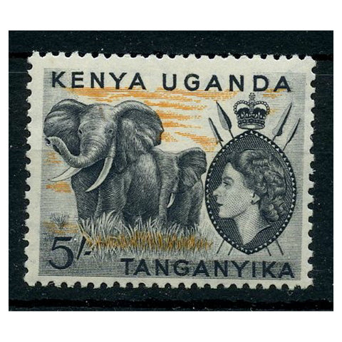 KUT 1954-59 5/- Black & orange [elephants] u/m. SG178