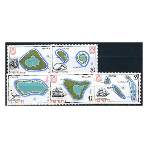 Kiribati 1986 Island Maps (5th series) u/m. SG256-60