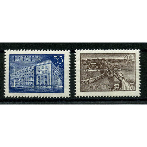 Latvia 1938 National building fund, singles from MS, minute gum tone, u/m. SGMS277(singles)