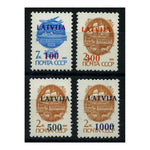 Latvia 1991 Surcharges & New Values, u/m. SG332-35