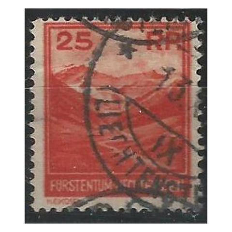 Liechtenstein 1933 25r Views, good cds used. SG121