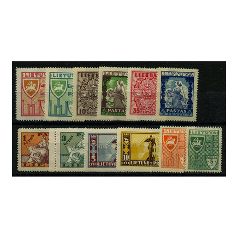 Lithuania 1934-37 Definitive issue + additional vals, mix of u/m & mtd mint. SG398-407+411-12
