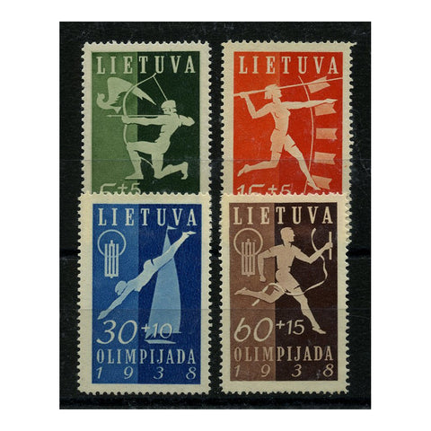 Lithuania 1938 Olympiad, lightly mtd mint. SG420-23