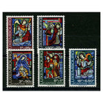 Luxembourg 1972 Stained Glass, u/m. SG897-901