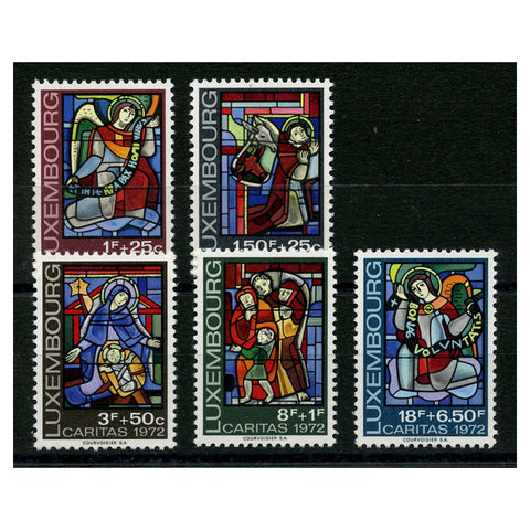 Luxembourg 1972 Stained Glass, u/m. SG897-901