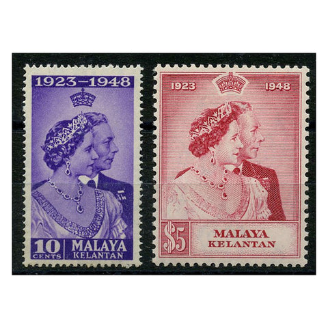 Kelantan 1948 Silver Wedding, mtd mint. SG55-56