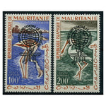 Mauritania 1962 Malaria ovpt on 100f & 200f birds, u/m, scarce