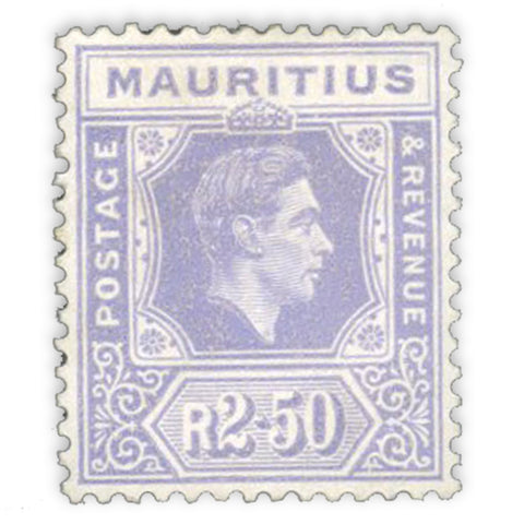 Mauritius 1943-49 2.50r Pale-violet, chalky ppr, very fine mtd mint, SG261.