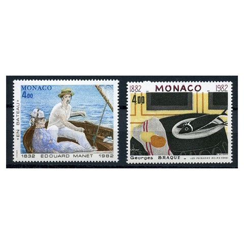 Monaco 1982 Manet & Braque, u/m. SG1589-90