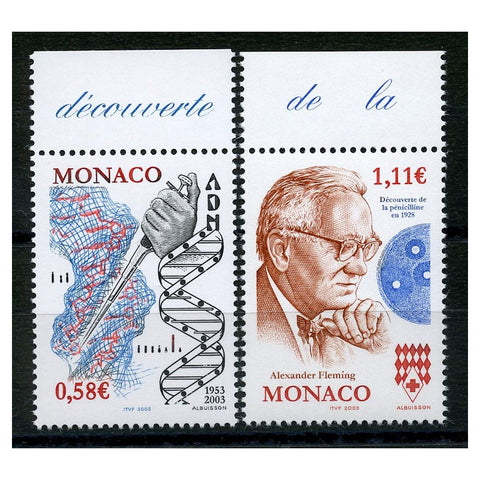 Monaco 2003 Scientific Anniversaries, u/m. SG2612-13