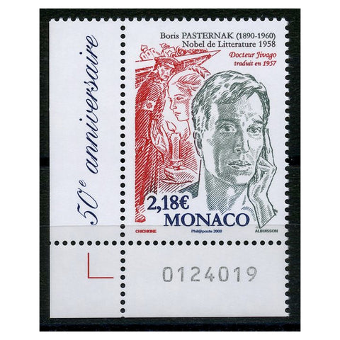 Monaco 2008 Boris Pasternak - Dr Zhivago, u/m. SG2844