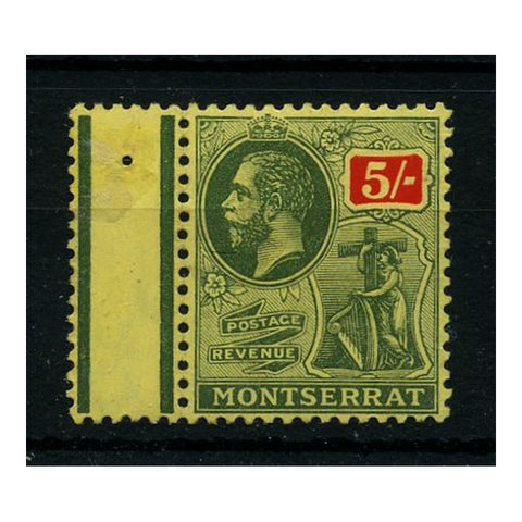 Montserrat 1916-22 5/- Green & red/yellow, u/m, minor gum disturbance. SG59