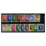 Tangier 1952-54 Tudor Crown set to 1/6d, fine cds used. SG289-305