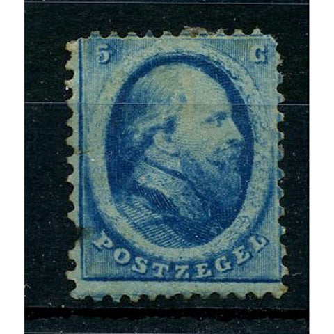 Netherlands 1864 5c Blue, mtd mint, faulty. SG8
